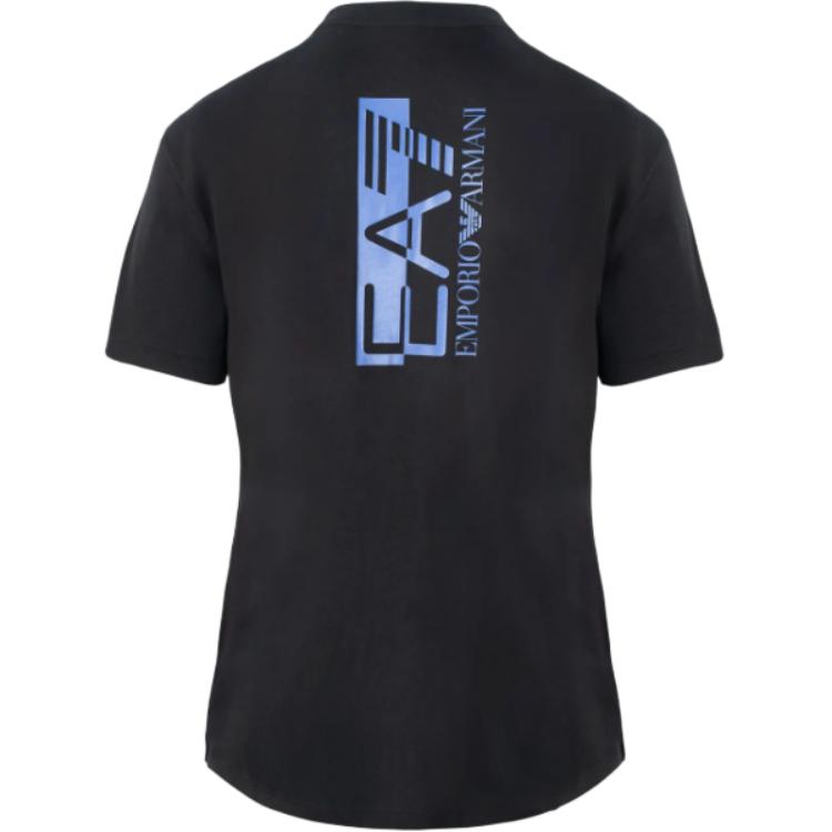 Emporio Armani EA7 Round Neck Letter Print Pullover Short Sleeve T-Shirt Men Tops Black 6RPT01PJNVZ1200