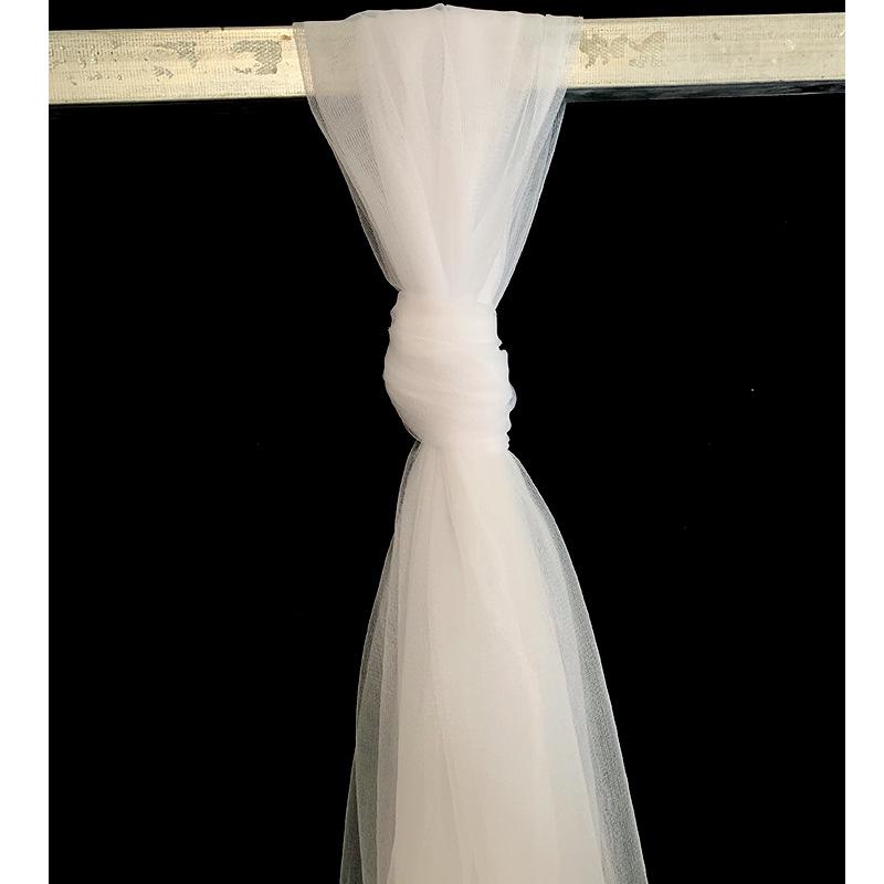 High-Density Swiss Gauze Wedding Decoration: Chair Backs, Curtains, Ceiling & Table Decor