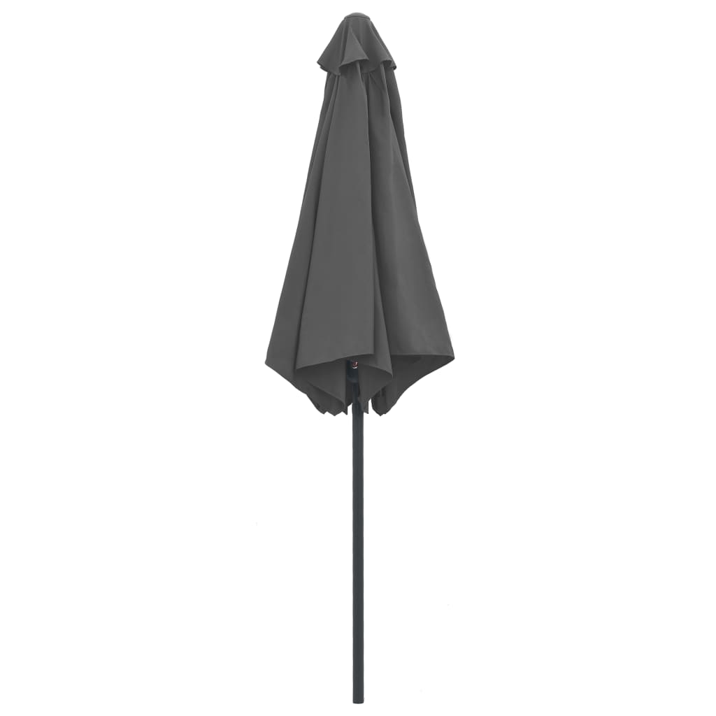 vidaXL Sonnenschirm mit Aluminium-Mast 270x246 cm Anthrazit