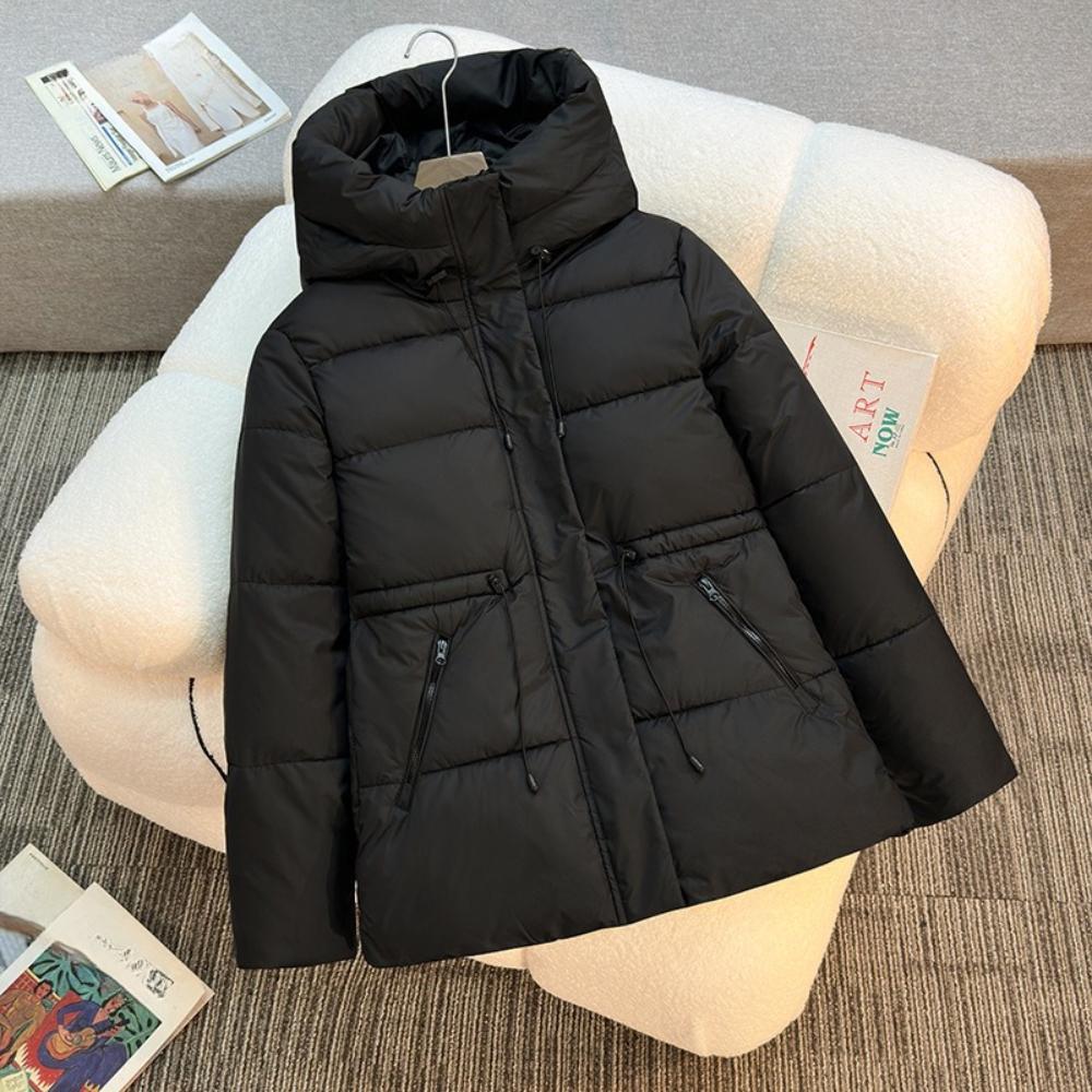 Autumn and Winter Women's Padded Jacket Women's Mid-length Hooded Padded Jacket Thick Padded Jacket Jacket