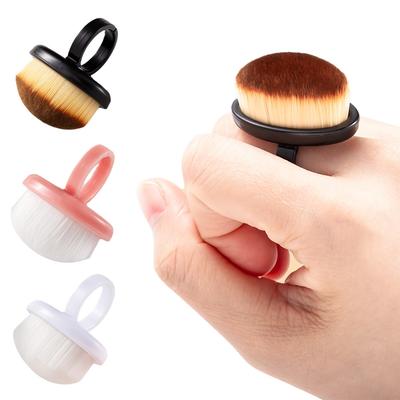 Nagelring-Staubbürste, tragbar, verstellbar, mit Fingerknopf, feine, weiche Bürste, Nagelbürstenwerkzeug, manuelles Maniküre-Reinigungswerkzeug