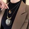 Etnický styl Retro dřevěný řetízek k svetru Bohémský sváteční styl Vícevrstvé oblečení Dlouhý náhrdelník Dámské doplňky Šperky
