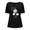 Women's Fashion V-neck Print Pullover Casual Short-sleeved T-shirt