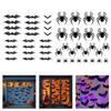 24PCS Eerie Bat/Spiders Shape Wall Sticker With LED Light Effect Mysterious Halloween Atmospheres Accessories