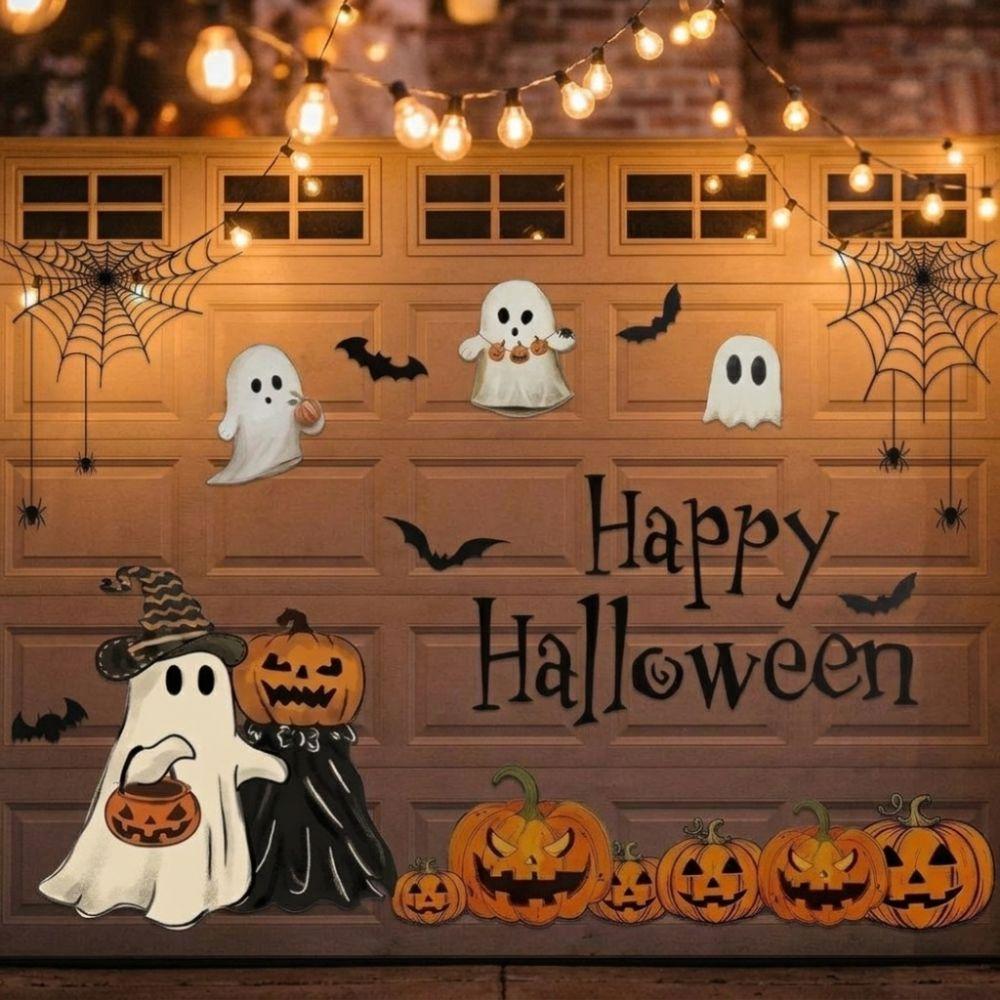 Soft Magnets Halloween Garage Door Magnets Weather-Proof Water-Resistant Happy Halloween Magnet Stickers No-Adhesive