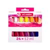 Acrylic Paint - 24 Tubes of 12 Ml - Art Creation - Assorted Colors