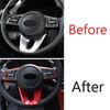 For Kia K3 Forte 2019-2024 Bright Red Car Inner Steering Wheel U Type Cover Trim