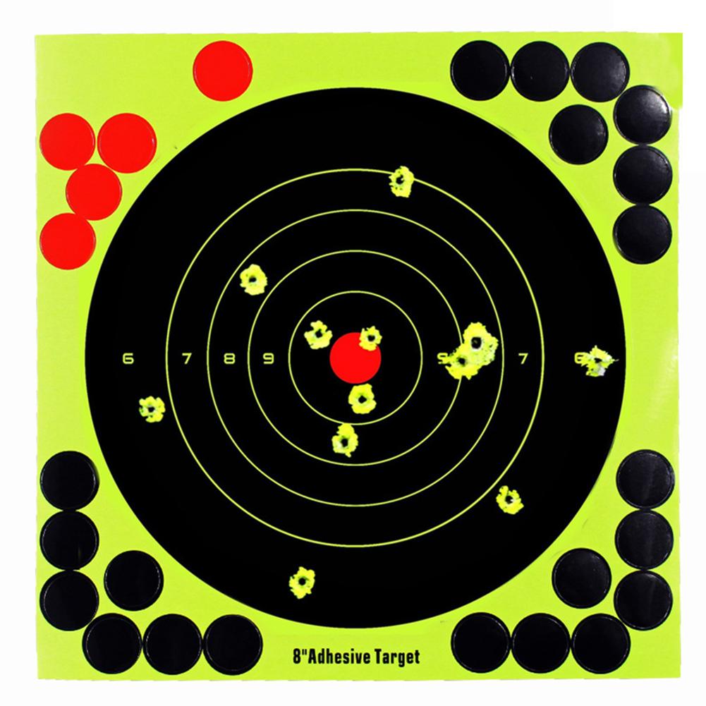 10-100 Pcs 8-inch Splatter Target Reactive Shooting Target Shoot Train Target Paper Stickers Hunting Shooting Training Papers