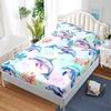 Ocean Animal Dolphin Pattern Mattress Three-Piece Digital Printing Couple Bedspread Bedding Set
