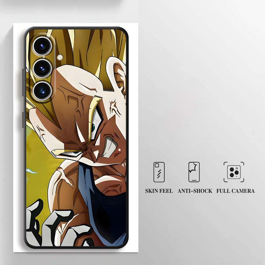 Dragon Ball Vegeta Art Case for Samsung Galaxy A32 A22 A52 A24 A55 A25 A71 A26 A72 A36 A41 A35 A51 A73 A23 A53 Black Soft Phone
