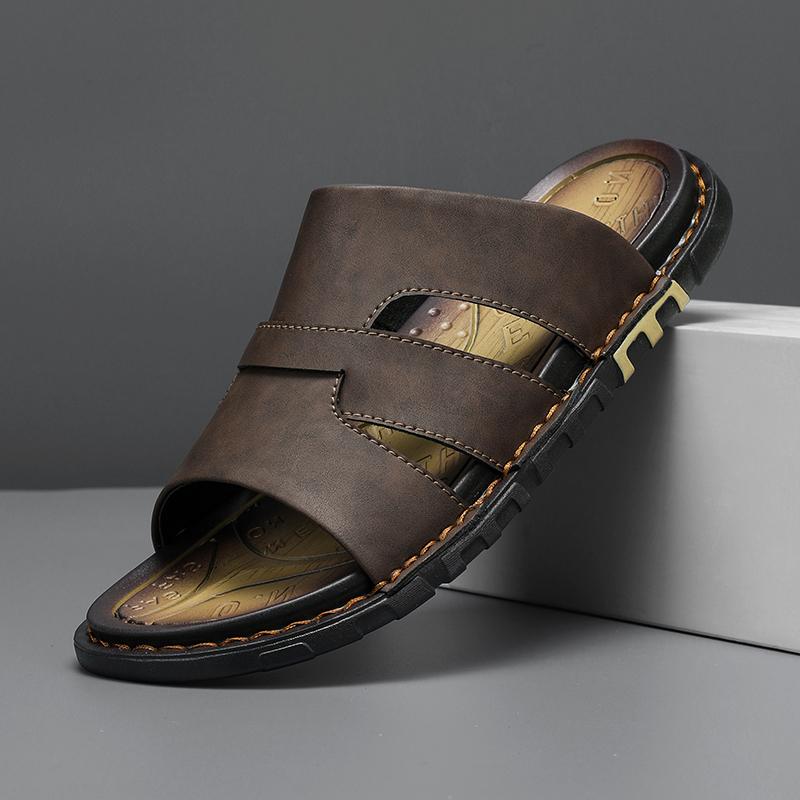 Fashion CYYTL Summer Mens Slippers Casual Shoes Beach Sandals Outdoor Slides Leather Walking Comfort Luxury Designer Lightweight Fashion