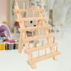 Wooden Thread Holder for Braiding with Hooks and Simple Setup