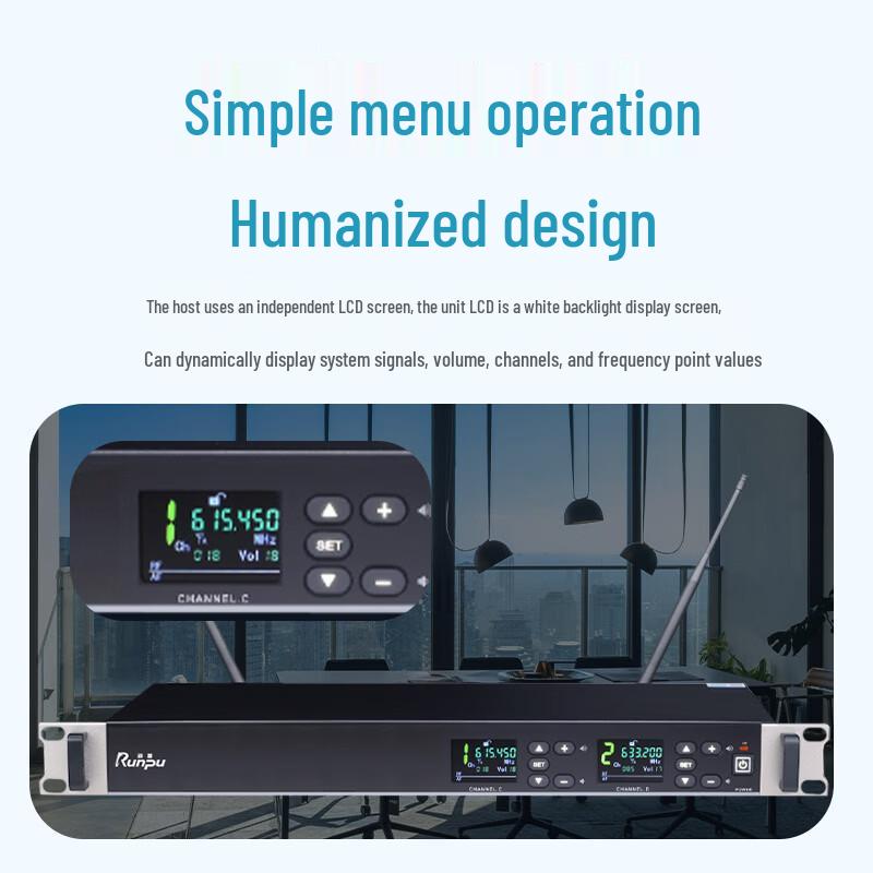 Runpu Professional UHF Wireless Conference Gooseneck Microphone System (CN version)