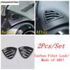 Dashboard Air AC Conditioning Outlet Vent Frame Decoration Cover Trim For Nissan Kicks 2016 - 2024 ABS Carbon Fiber Accessories
