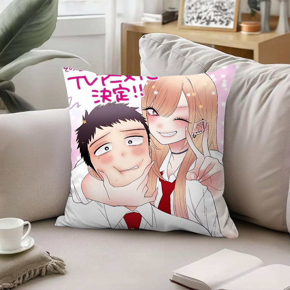 Anime My Dress-Up Darling Throw Pillow Covers Pattern Cushion Cover Suitable For Sofa Bedroom Car Pillow Cover