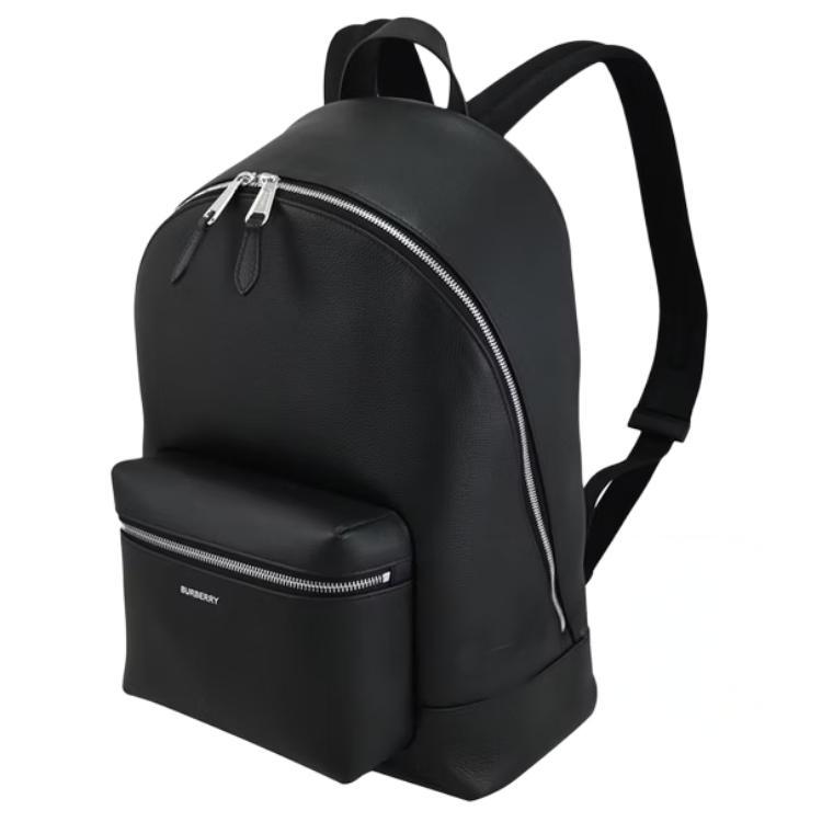Burberry Adjustable Mesh Shoulder Strap Zipper Closure Calfskin Backpack Men backpack Deep-Navy-Blue 80846171