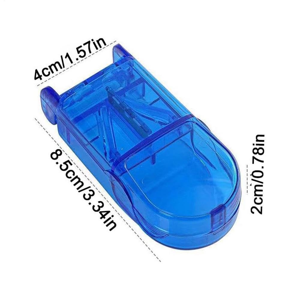 Medicine Pill Cutter Medicine Box Medicine Tablet Cutter Splitter Portable Compartment Pill Storage Box Health Care Pills Case