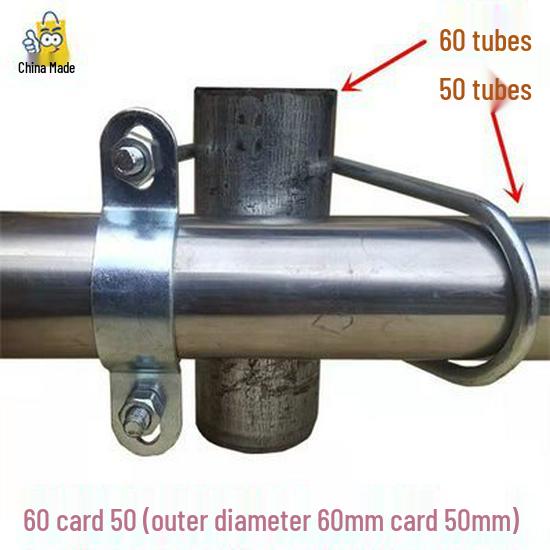 Double U-Bolt Galvanized Cross Pipe Clamp with Free Shipping