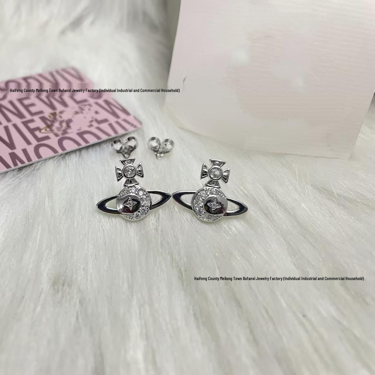 Vivian s Luxury Star & Moon Diamond Necklace and Earrings