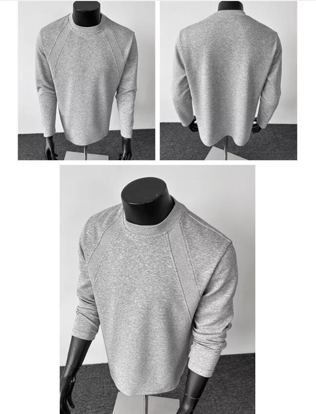 Unisex Patchwork Hoodie: Solid Color, Boxy Fit, Round Neck, Long Sleeve, Autumn/Winter Layer, American Style.