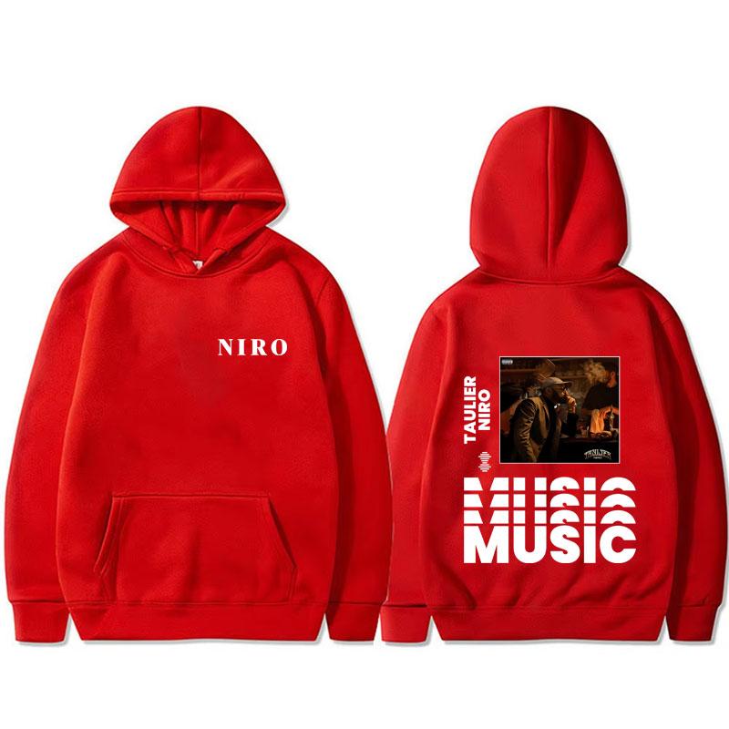 Rapper Niro Taulier Album Graphic Hoodie Men Women Hip Hop Rock Sweatshirt Unisex Fashion Vintage Casual Fleece Cotton Hoodies