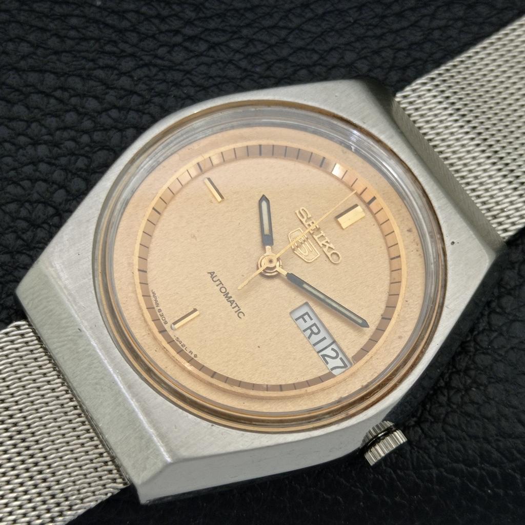 VINTAGE SEIKO 5 AUTOMATIC 6309A JAPAN MENS ORIGINAL DIAL WATCH a709566-1