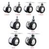 Furniture Casters Wheels Cabinet Universal Wheel Soft Rubber Universal Castor For Furniture Moving Practical Furniture Hardware