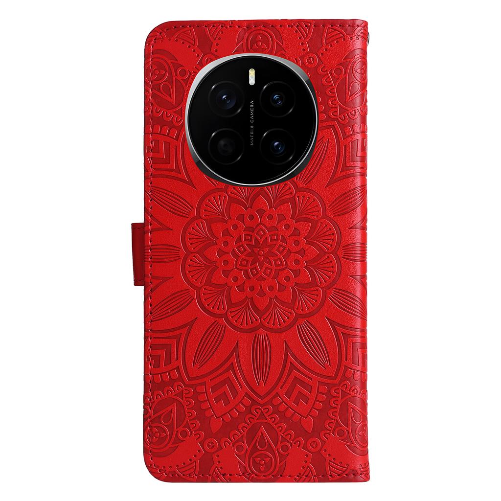 For Honor Magic7 5G Case Sunflower Imprint Leather Wallet Phone Cover