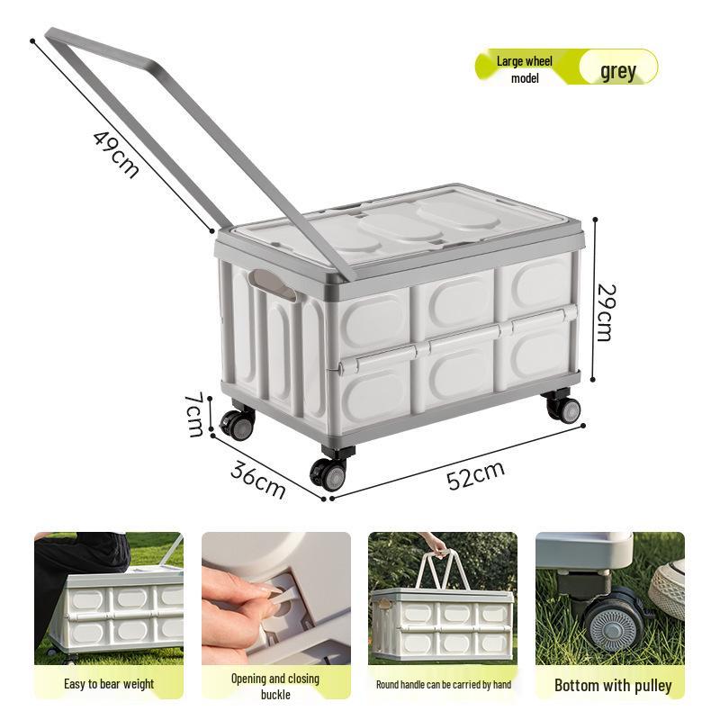 Collapsible Outdoor Camping & Car Trunk Organizer with Wheels