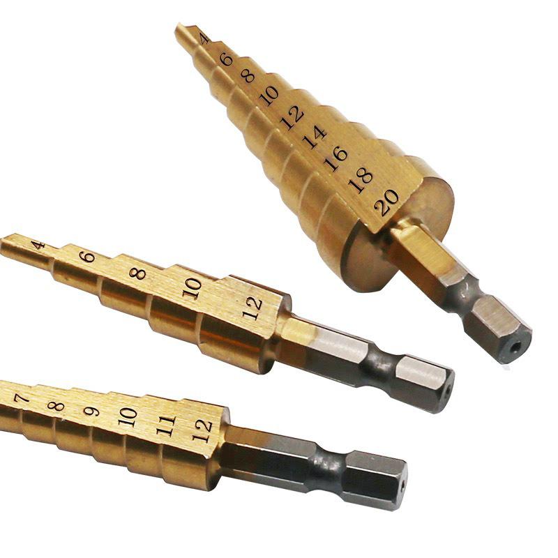 3-Piece Metric Hexagonal Pagoda Drill Bit Set