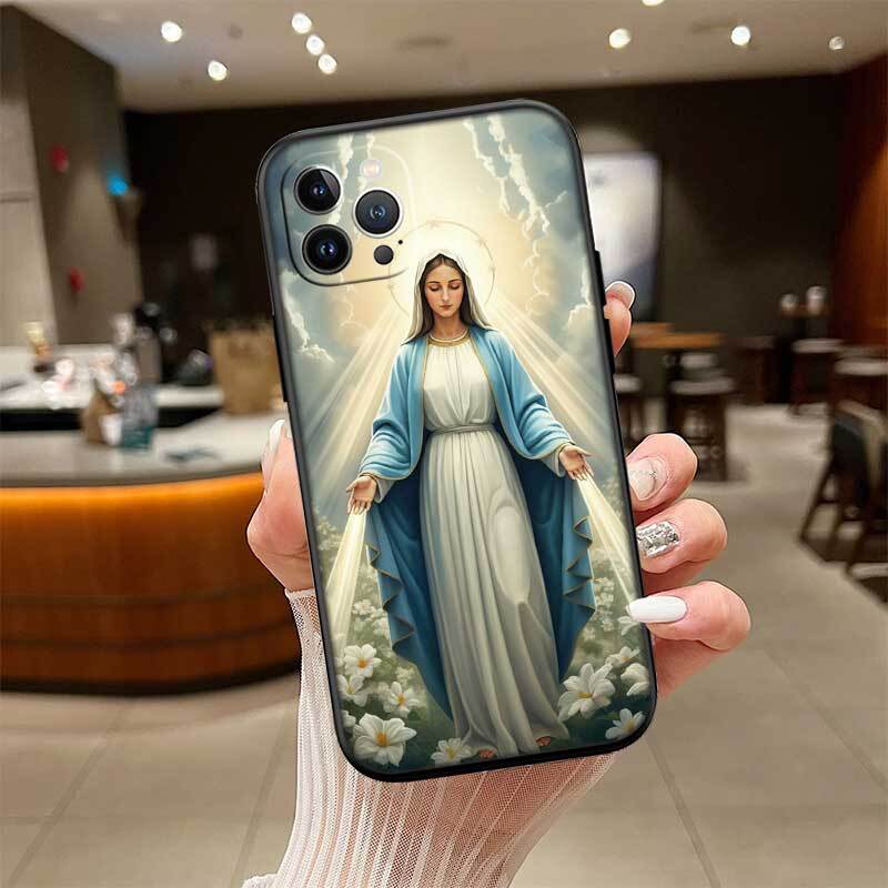 Virgen Maria Case for Samsung M55 M35 M15 A02 A05S A05 A06 A15 A12 A13 A10 A16 A20 A22 A24 A25 A30 A31 A32 A33 A35 A42 A50