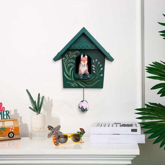 Whimsical Kinetic Art Birdhouse Wall Decor Handmade Wooden Decorative Wall Ornament Patchwork Garden Decoration