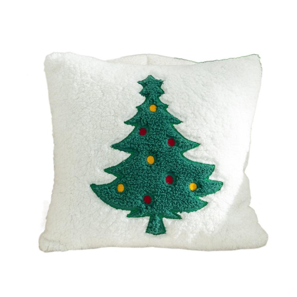 Soft Christmas Pillowcase Plush Cushion Cover Warm Throw Pillowcover  Living Room/Office
