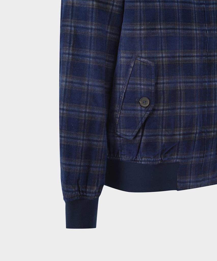 Brooks Brothers Corduroy Check Harrington Jacket (Blue) (Bbotmmf302)
