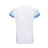 Li Ning Badminton Training Quick-Dry Sports Straight-Cut Shoulder Short Sleeve T-Shirt Women Tops White AAYT580-1