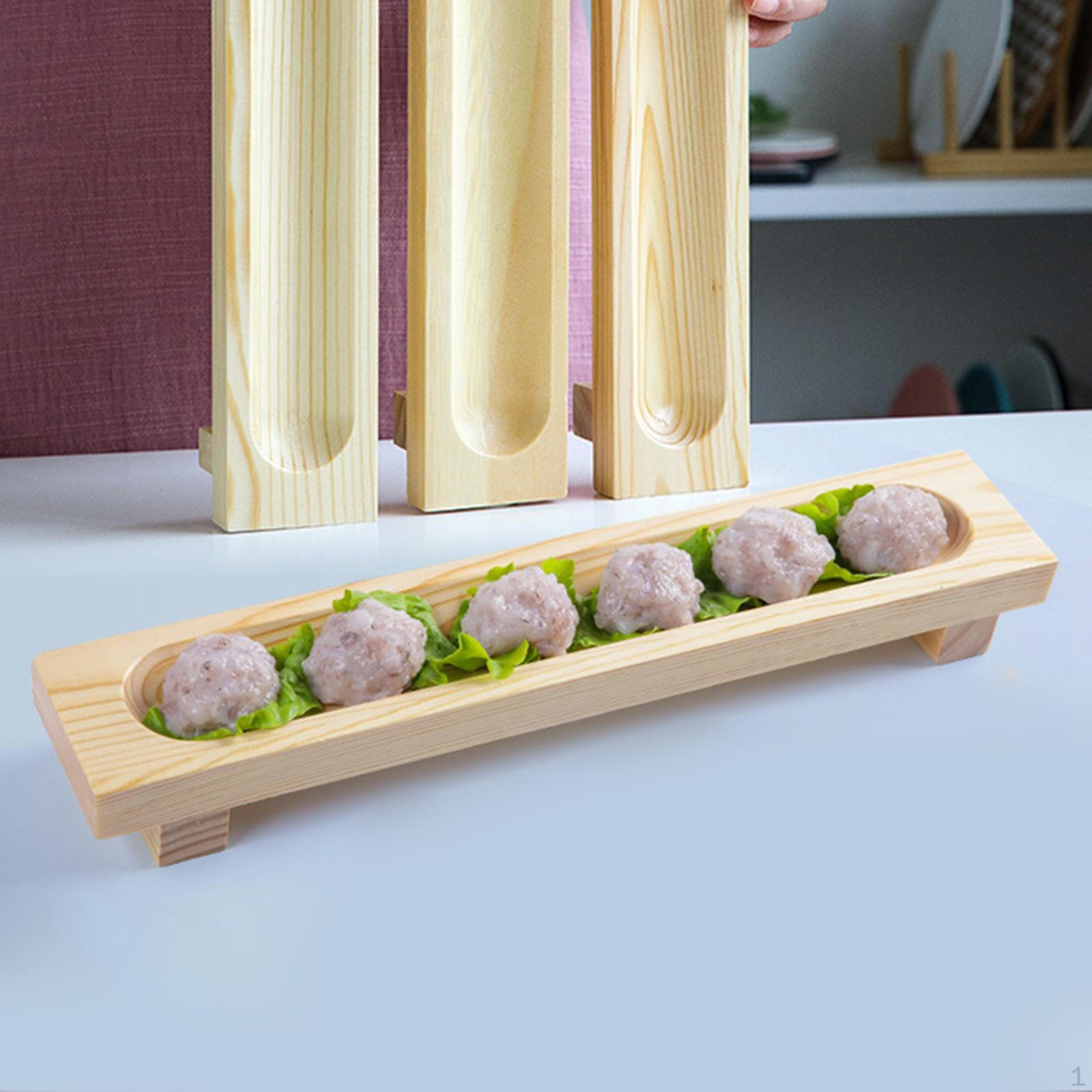 Сашими Суши Тарелка Сервировка Деревянный Стол Декор Прямоугольник Разделочная Доска — фото 10