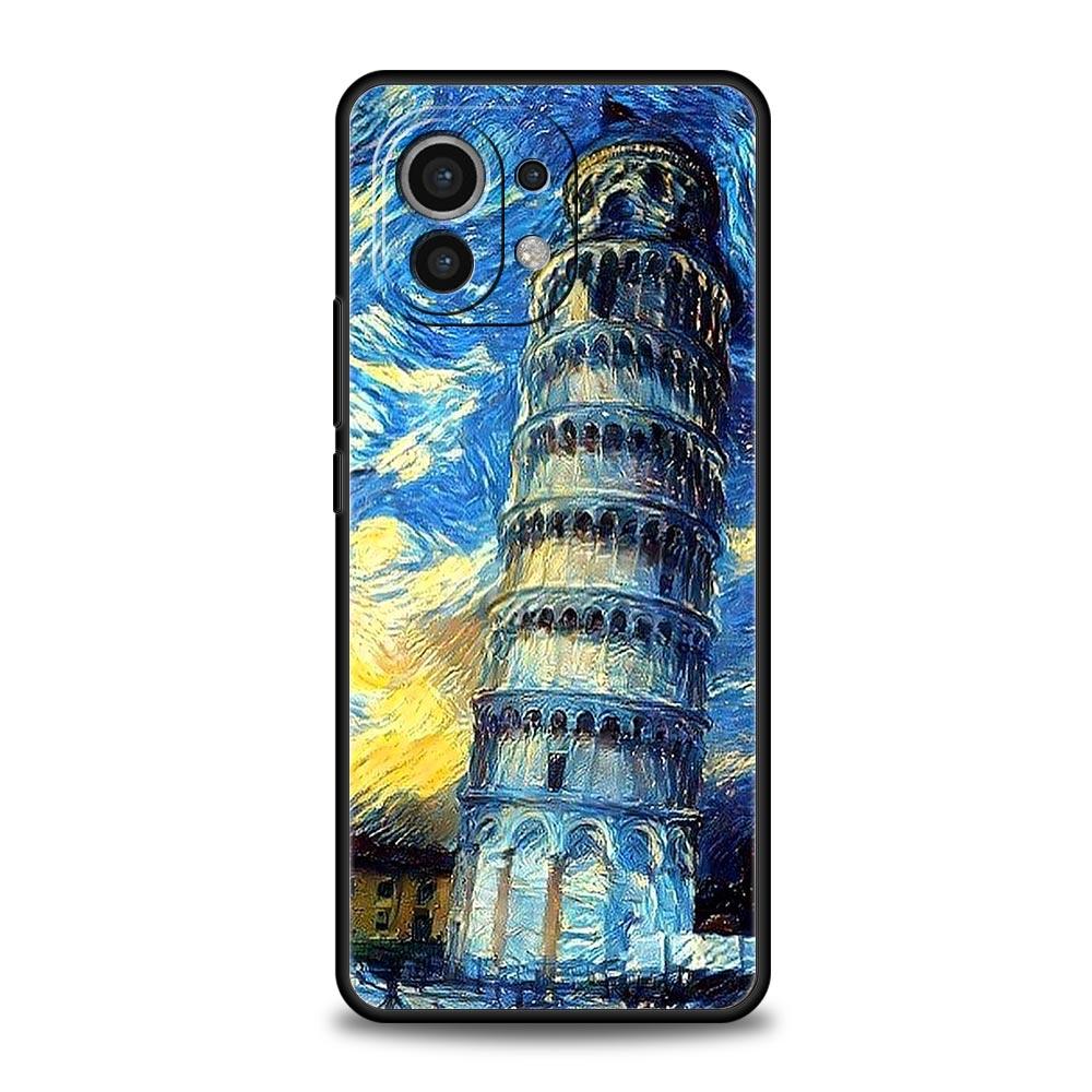 Coque de téléphone pour Xiaomi Mi 14 13 12 11 Lite 13T 12T 11x 11T 10T Pro 9T Note 10 Lite Housse souple en silicone Nuit étoilée van gogh