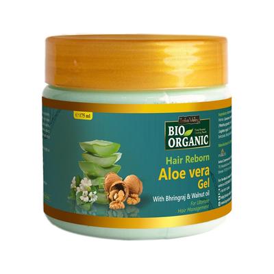 Bio Organic Hair Reborn Aloe Vera Gel With Bhringraj & Walnut Oil For Ultimate Hair Management (175ml)