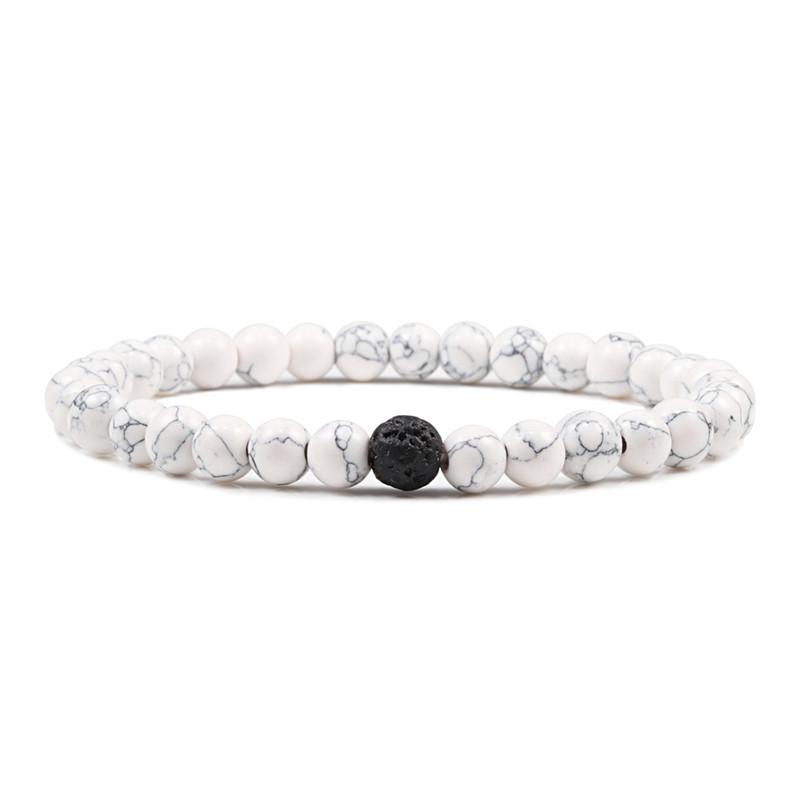 Classic Natural Stone Beaded Bracelet Men Bracelets Women 31+1 Beads Creative Gift for Lovers Best Friend Jewelry Pulsera Mujer