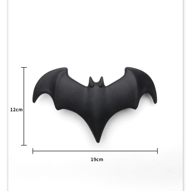 No-Punch Tail Modification 3D Bat Decor Car Sticker for Halloween, 1Pcs Auto Body Decal