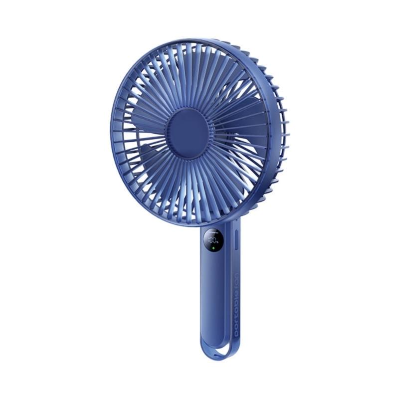

Fast Speed Airflows USB Desktop Fan Long Battery Use Lightweighted For Office Travel Outdoor Activities синій