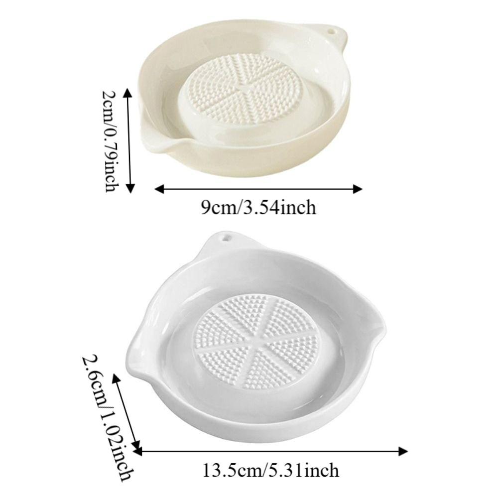 Manual Ceramic Ginger Grater Flow Guide Port Hand Grinder Garlic Masher Vegetables Grinding