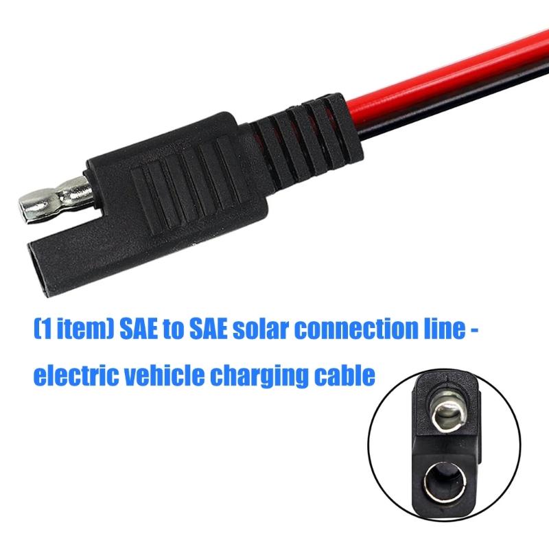 Universal SAE to SAE Solar Charging Cable for Electric Vehicles High Efficiency Charging for Solar Panel Battrey