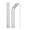 Mixing Color Reusable Metal Drinking Straws 304 Stainless Steel Straw Set with Cleaner Brush Bar Drinkware Party Accessory