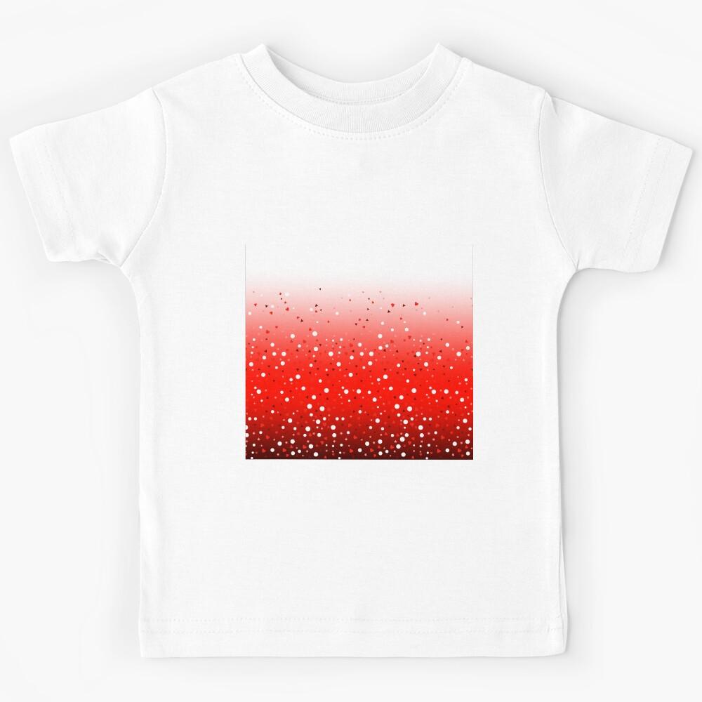 Red Ombre Hearts Kids T-Shirt 110