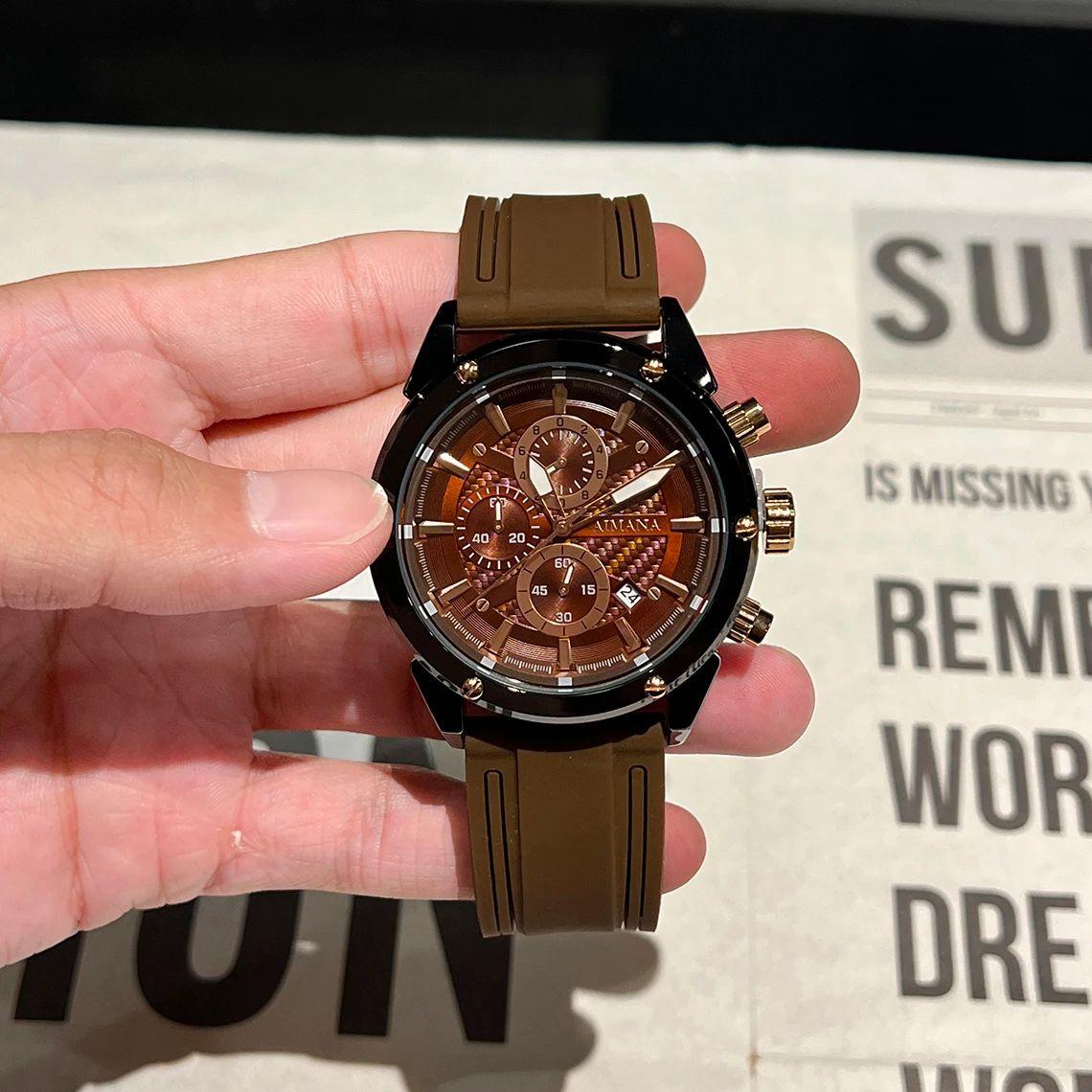 

Sport Silicon Band Watch Cool for man Yes бронзовый