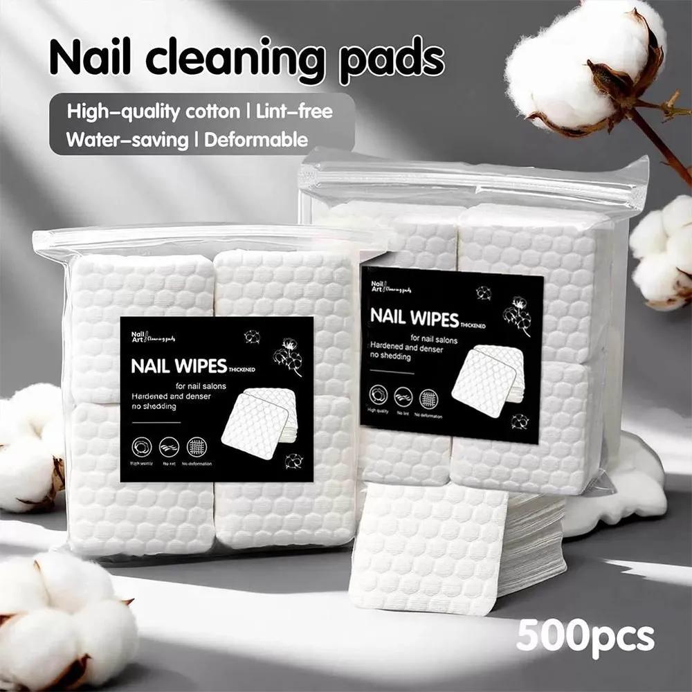 500pcs lint free nail art cotton pads soft cotton high absorbency