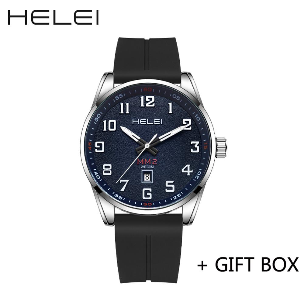 HELEI Men Watch Top Brand Luxury Military Army Waterproof Sport Male Clock Auto Date Quartz Business Original Wristwatch 9016J