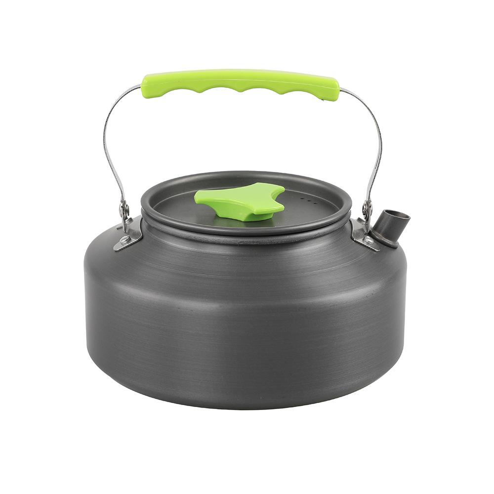 Portable Winter Outdoor Camping 1.1L Kettle, Multifunctional Stove Type Kettle, Lightweight Aluminum Alloy Wear-Resistant Kettle