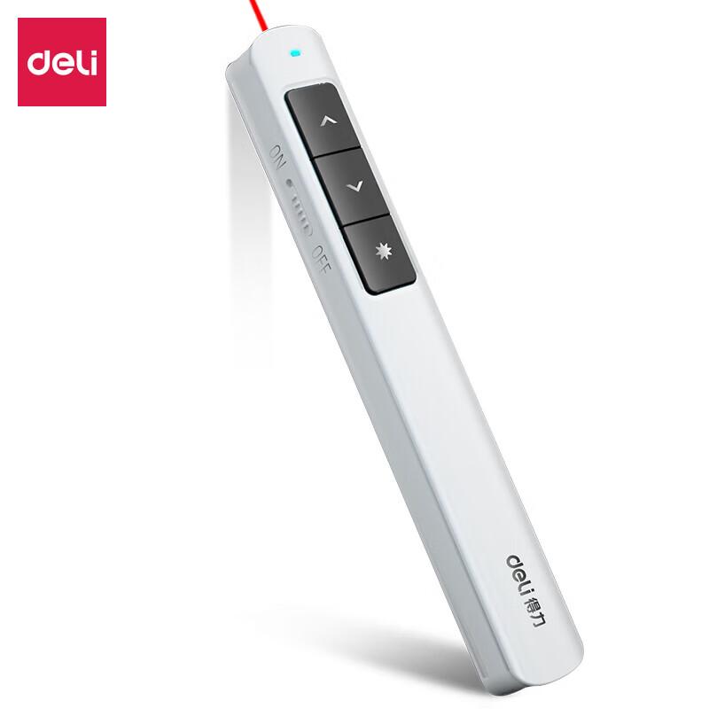 Deli 360-Degree Wireless PPT Presentation Remote with Red Laser